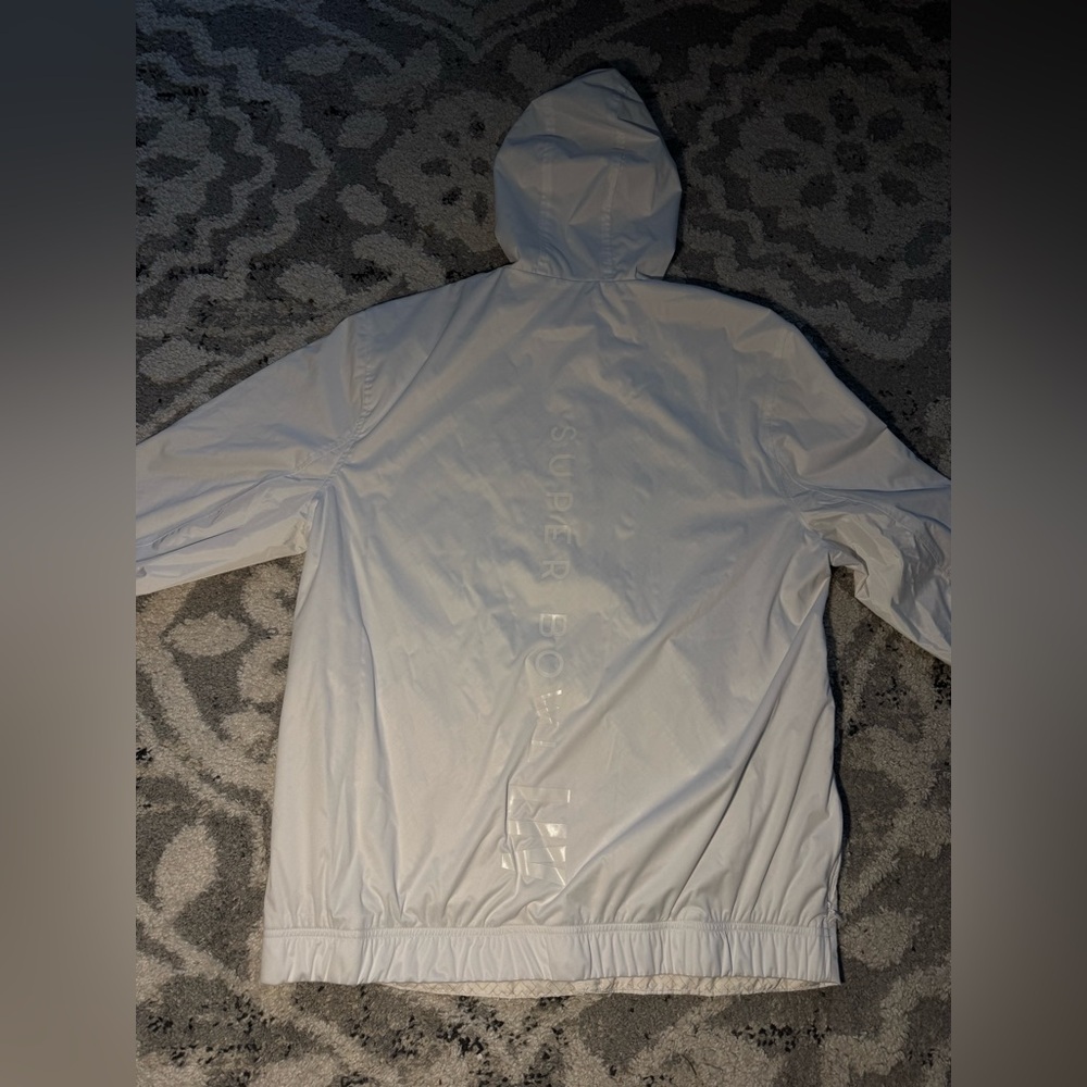 NFL Super Bowl LIV Miami Wind Breaker Staff Jacket Men's Size Large White ⏹️ - Picture 2 of 9